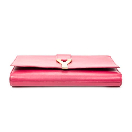 Yves Saint Laurent Ligne Y Clutch  en  rosa Cuero de ternero - Image 3