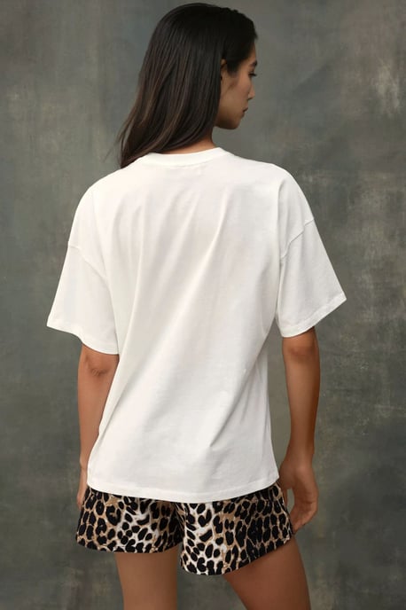 Camiseta de Cuello Redondo de Algodón 100% Impresa y de Talla Grande - Image 4