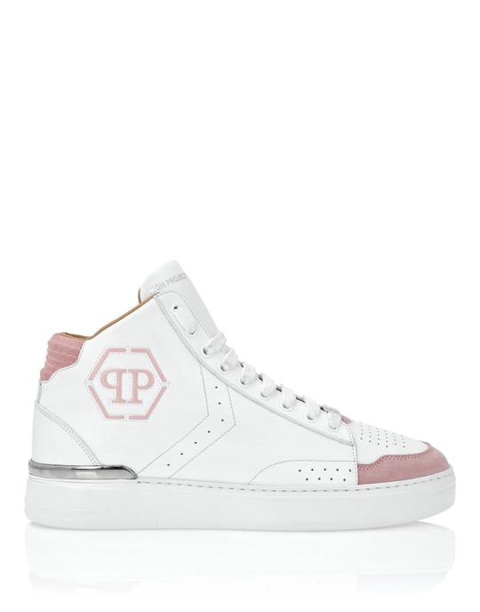 Leather Mid-Top Sneakers Hexagon - Image 2