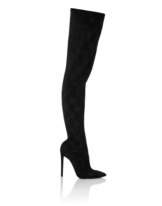 Botas De Tacón Alto Overknees Monogram - Image 2