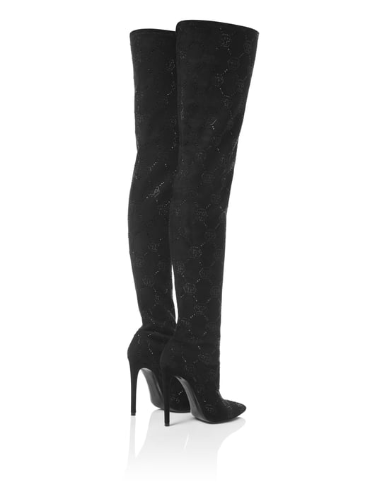 Botas De Tacón Alto Overknees Monogram - Image 4