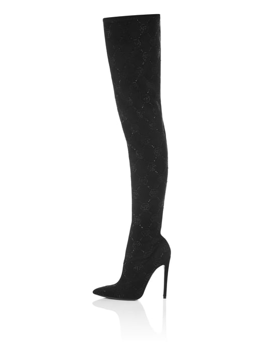 Botas De Tacón Alto Overknees Monogram - Image 5
