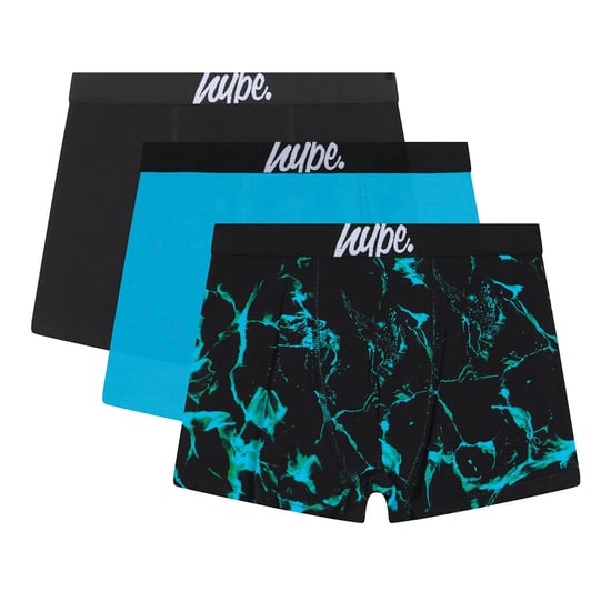 Pack de 3 Calzoncillos para Niños en Negro, Turquesa y Estampado de Piscina, Ropa Interior Suave y Transpirable - Image 1