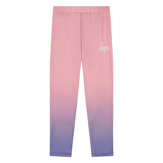 Mallas para niñas en rosa pastel degradado, elásticas, casuales y de ajuste suave. - Image 1