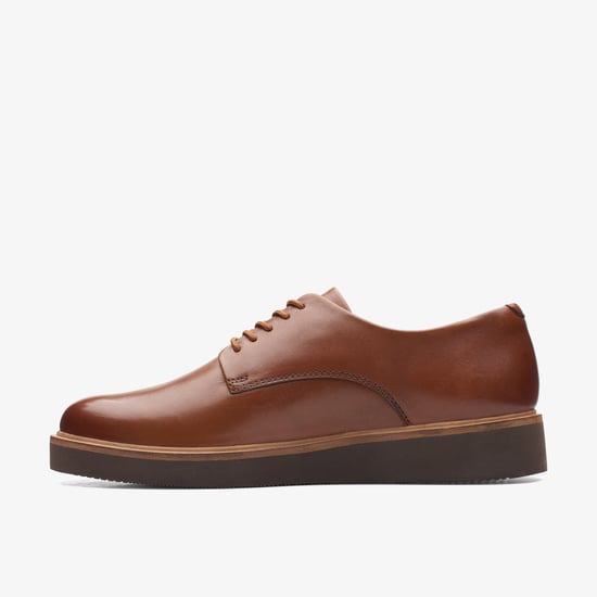 Glickly Derby Dark Tan Lea Zapatos - Image 2