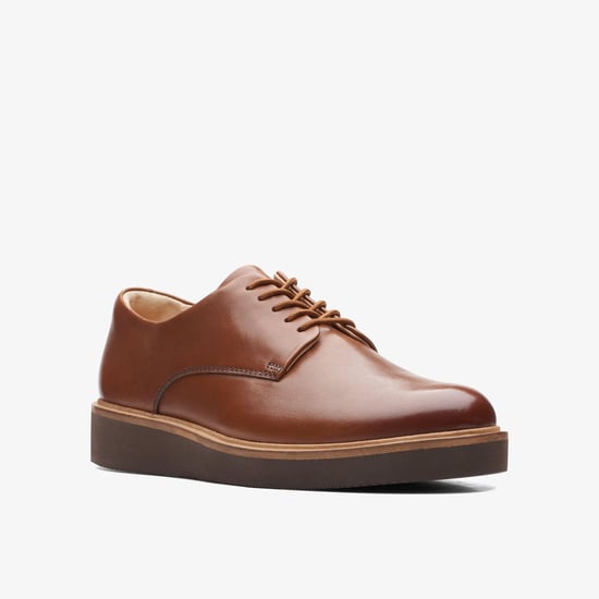 Glickly Derby Dark Tan Lea Zapatos - Image 3