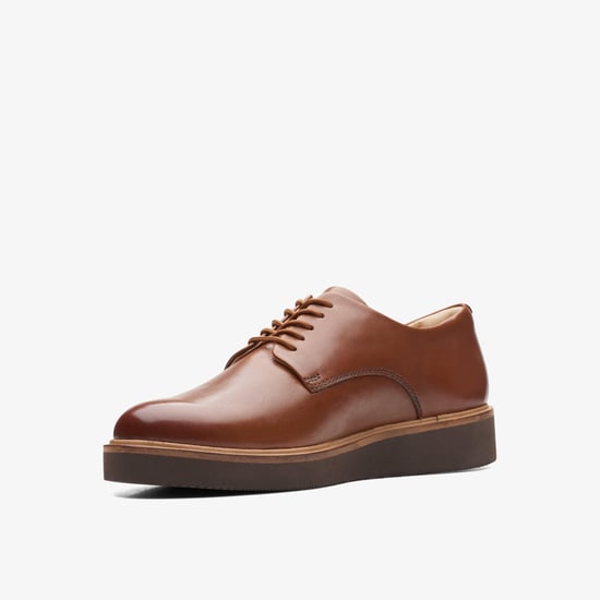 Glickly Derby Dark Tan Lea Zapatos - Image 4