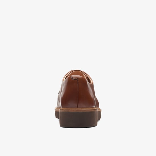Glickly Derby Dark Tan Lea Zapatos - Image 5