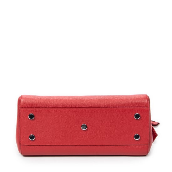 Yves Saint Laurent Small Cabas Rive Gauche  en  Red Cuero de ternero - Image 6