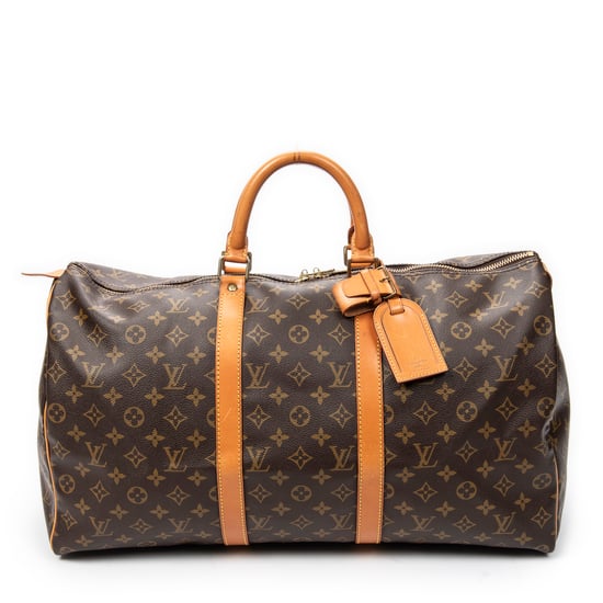 Louis Vuitton Keepall 50 en marrón Lienzo recubierto - Image 1