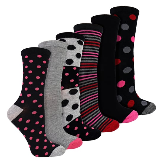 Paquete de 6 pares de calcetines de bambú para mujeres, suaves, transpirables y con patrones, calcetines diarios. - Image 3