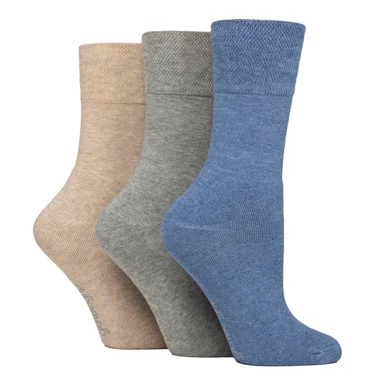 Paquete de 3 Calcetines de Bambú para Damas, Suaves, Transpirables y con Amortiguación, Tipo Crew - Image 1