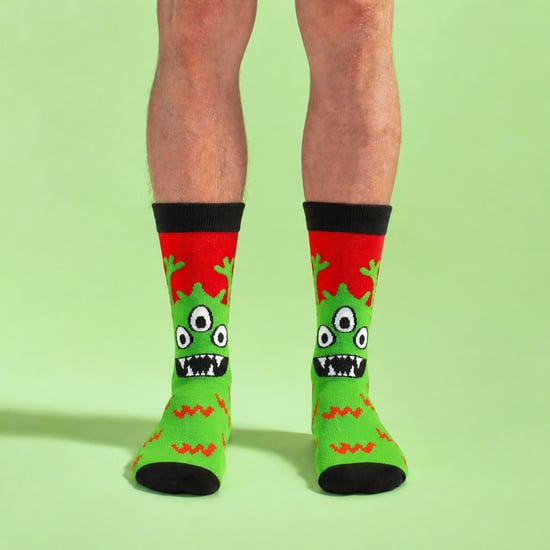 Paquete de 10 calcetines monstruo de algodón para hombres, diseño divertido, calcetines casuales para el día a día - Image 5