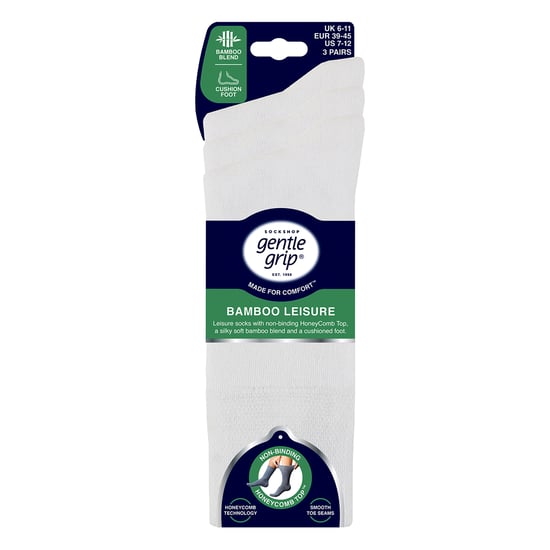 Paquete de 3 calcetines de bambú para hombres, suaves, transpirables y acolchados, tipo crew. - Image 2
