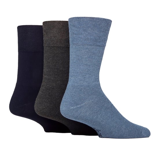 Paquete de 3 calcetines de bambú para hombre, suaves, transpirables y con acolchado. - Image 1