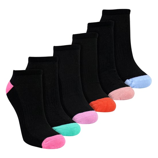 Paquete de 6 pares de calcetines de bambú para mujeres, suaves y transpirables, diseño de talón y puntera. - Image 1