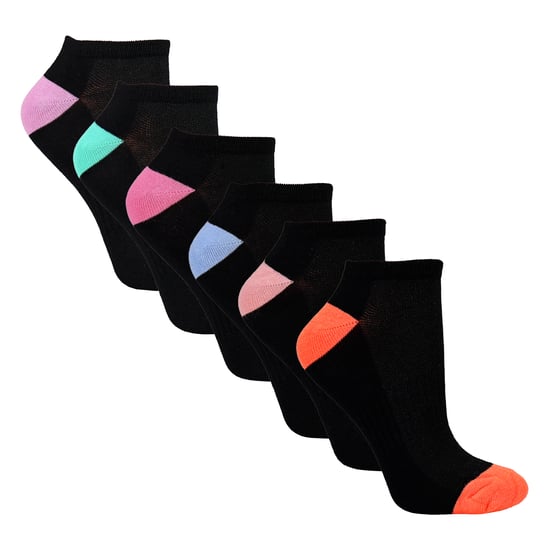 Paquete de 6 pares de calcetines de bambú para mujeres, suaves y transpirables, diseño de talón y puntera. - Image 3
