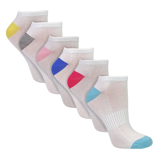 Paquete de 6 calcetines para mujer de bambú con diseño suave y transpirable de talón y punta - Image 3