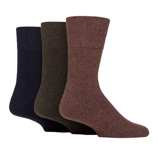 Paquete de 3 pares de calcetines de lana para hombres, cálidos, acolchados, para caminar, tipo crew - Image 1