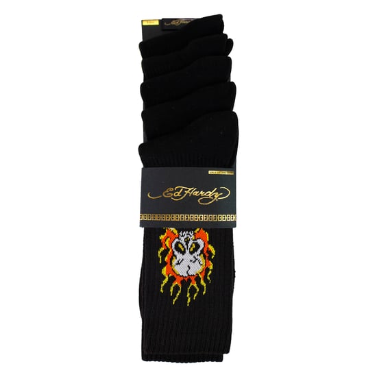 Pack de 5 Calcetines de Hombre de Rayas con Patrón de Calavera, Suaves, Transpirables y Casual - Image 2