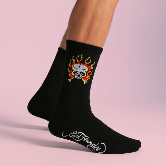 Pack de 5 Calcetines de Hombre de Rayas con Patrón de Calavera, Suaves, Transpirables y Casual - Image 3