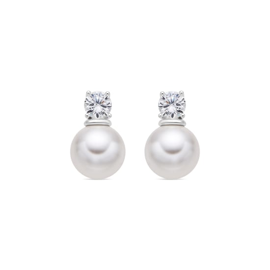 Pendientes Luxenter con Perla Blanca acabado plata - Etalor - Image 1