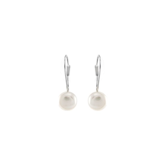 Pendientes Luxenter de Plata de Ley 925 con Perla Blanca acabados en rodio - Essential - Image 1