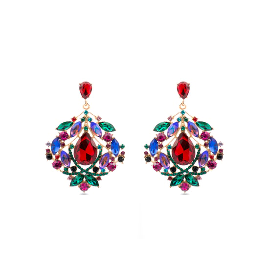 Pendientes Luxenter con Cristal Multicolor acabado oro 18k - Moken - Image 1