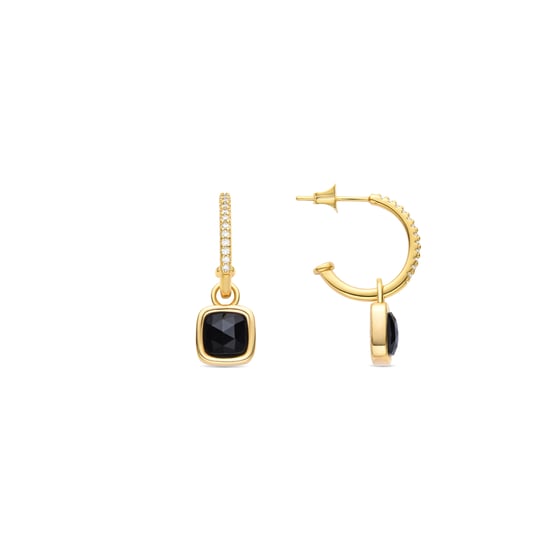 Pendientes Luxenter de Cristal Azul Oscuro acabados en oro amarillo de 18K - Darmix - Image 1