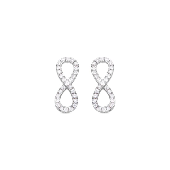 Pendientes Luxenter de Circonita Brillante acabados en rodio - Infinity - Image 1