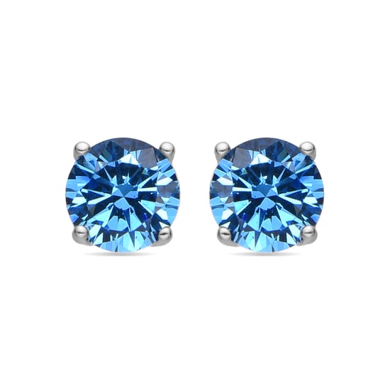 Pendientes Luxenter de Plata de Ley 925 con Circonita Zafiro acabado Rodio - Iona - Image 1