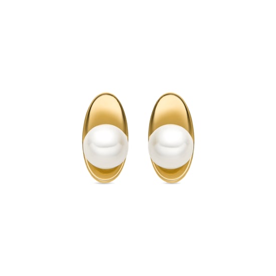 Pendientes Luxenter con Perla Blanca acabado oro 18k - Lyhu - Image 1