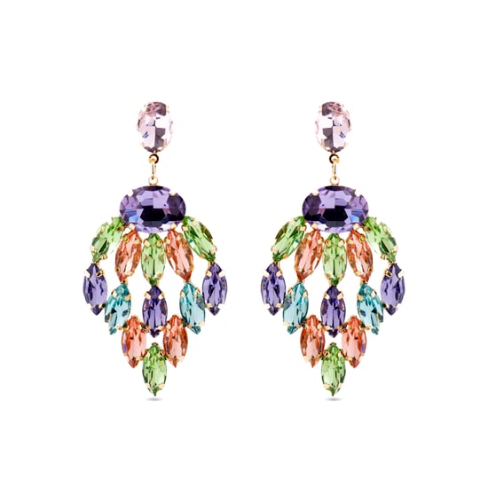 Pendientes Luxenter con Cristal Multicolor acabado oro 18k - Imkas - Image 1