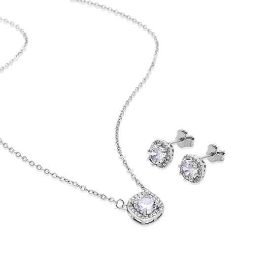 Conjunto Luxenters De Plata De Ley 925 con Circonita Brillante acabado rodio - Midfo - Image 1