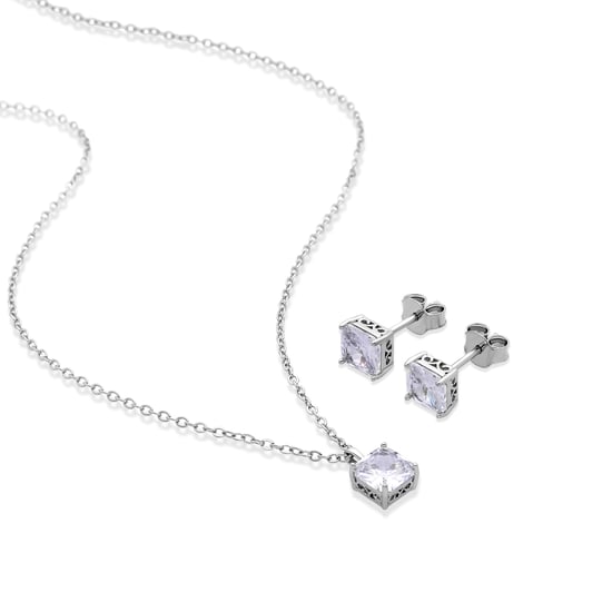 Conjunto Luxenters De Plata De Ley 925 con Circonita Brillante acabado rodio - Jacue - Image 1