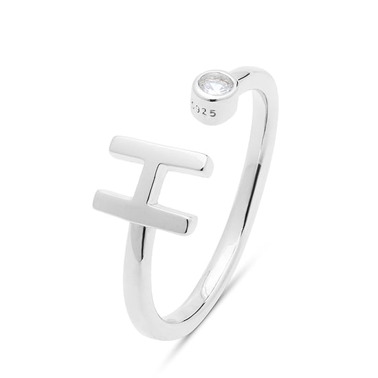 Anillo Luxenter de Plata de Ley 925 con Circonita Brillante acabado en rodio - Alphabet - Image 1