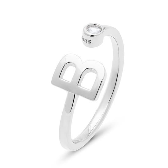 Anillo Luxenter de Plata de Ley 925 con Circonita Brillante acabado en rodio - Alphabet - Image 1