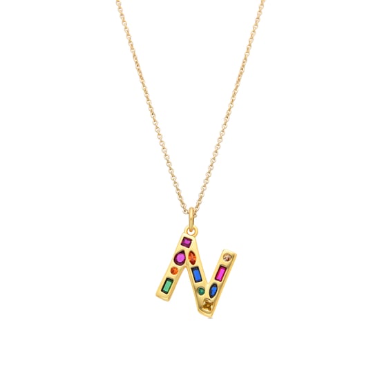 Collar Luxenter con Circonita Multicolor acabado oro 18k - Alphabet - Image 1