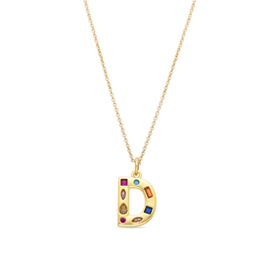 Collar Luxenter con Circonita Multicolor acabado oro 18k - Alphabet - Image 1