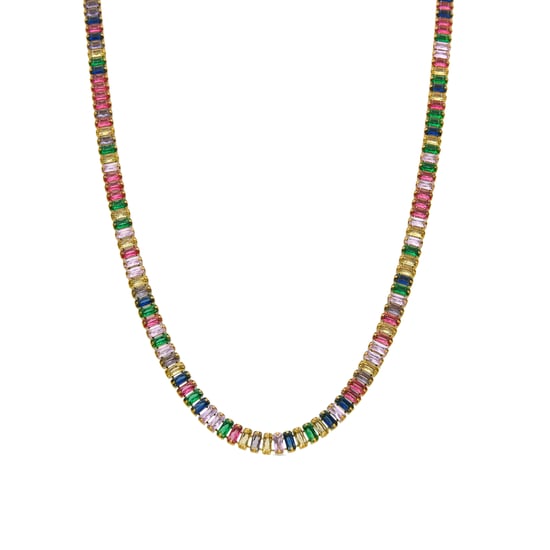 Collar Luxenter de Circonita Multicolor acabado en oro amarillo de 18k - Gorys - Image 1