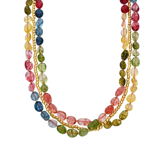 Collar Luxenter de Plata de Ley 925 y Cristal Multicolor acabado oro 18k - Xiua - Image 1