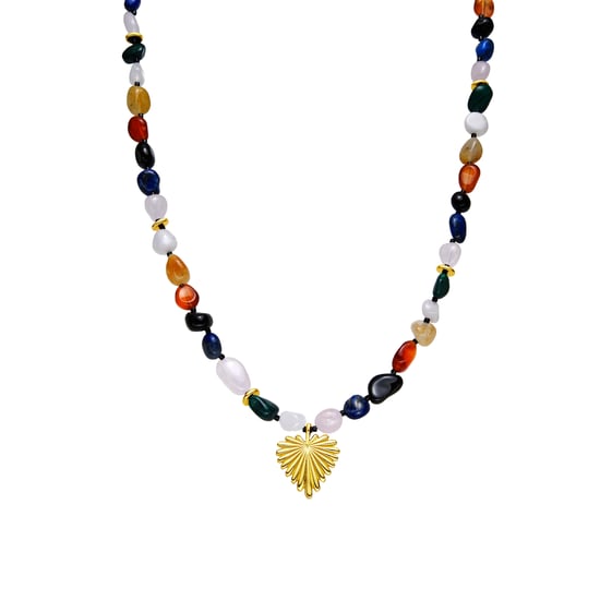 Collar Luxenter con Multicolor Piedra Natural acabado oro 18k - Ilisen - Image 1