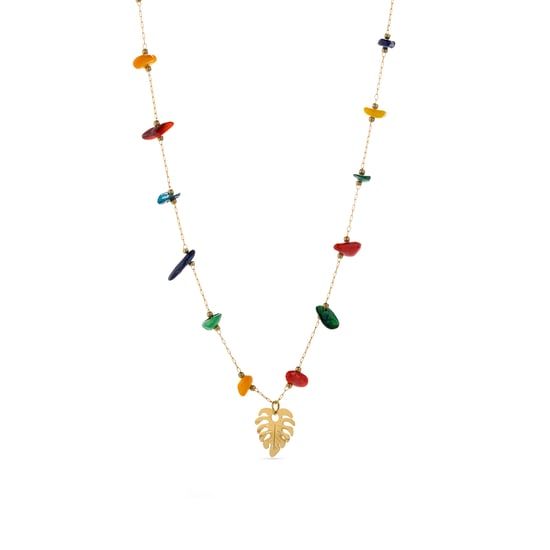 Collar Luxenter de Circonita Multicolor acabado en oro amarillo de 18K- Ilonda - Image 1