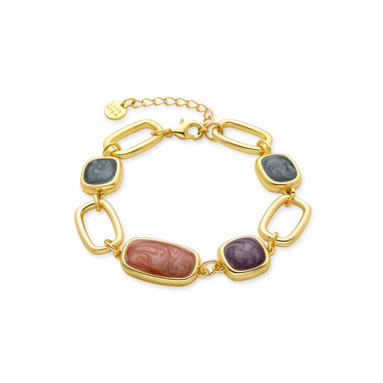 Pulsera Luxenter de Resina Multicolor acabada en oro amarillo de 18K - Orzur - Image 1