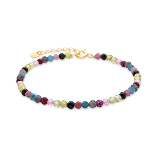 Pulsera Luxenter de Plata de Ley 925 con Turmalina Multicolor acabada en oro amarillo de 18K - Salblai - Image 1