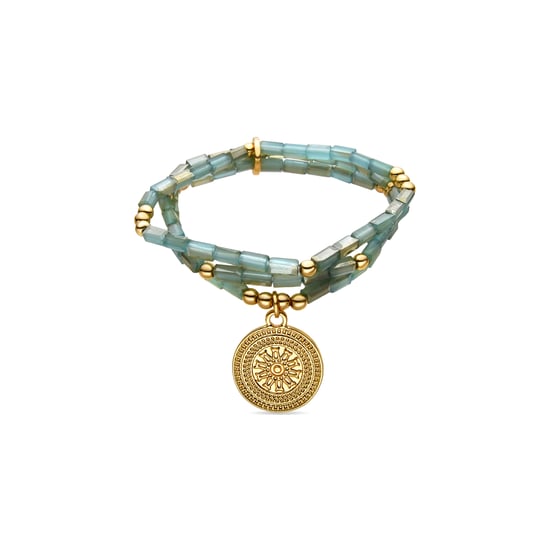 Pulsera Luxenter con Cristal Azul acabado oro 18k - Thyu - Image 1