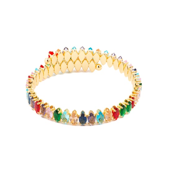 Pulsera Luxenter con Cristal Multicolor acabado oro 18k - Nex - Image 1