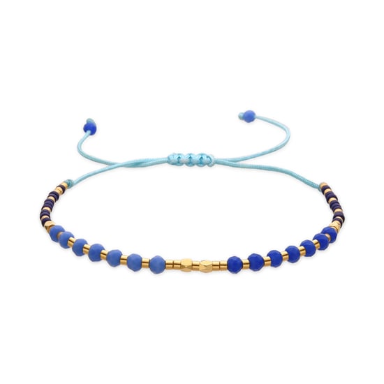 Pulsera Luxenter con Cristal Azul acabado oro 18k - Anlako - Image 1