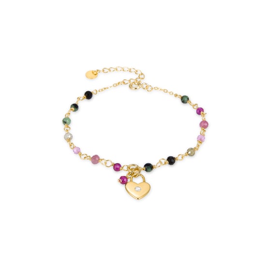 Pulsera Luxenter de Plata de Ley 925 con Cristal Multicolor acabada en oro amarillo de 18K - Dagni - Image 1