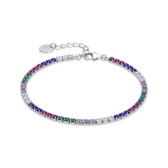 Pulsera Luxenter de Plata de Ley 925 con Circonita Multicolor acabada en rodio - Tahu - Image 1